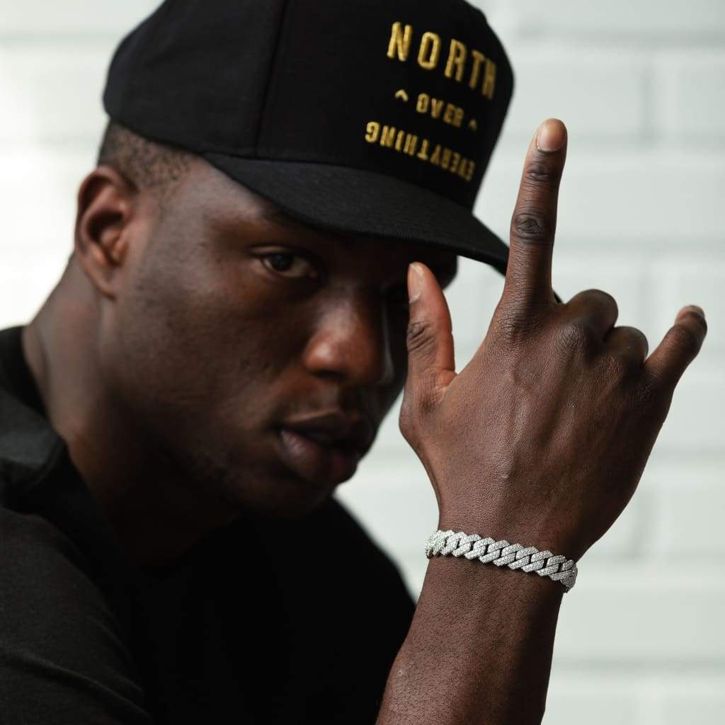 12mm Moissanite Prong Cuban Bracelet