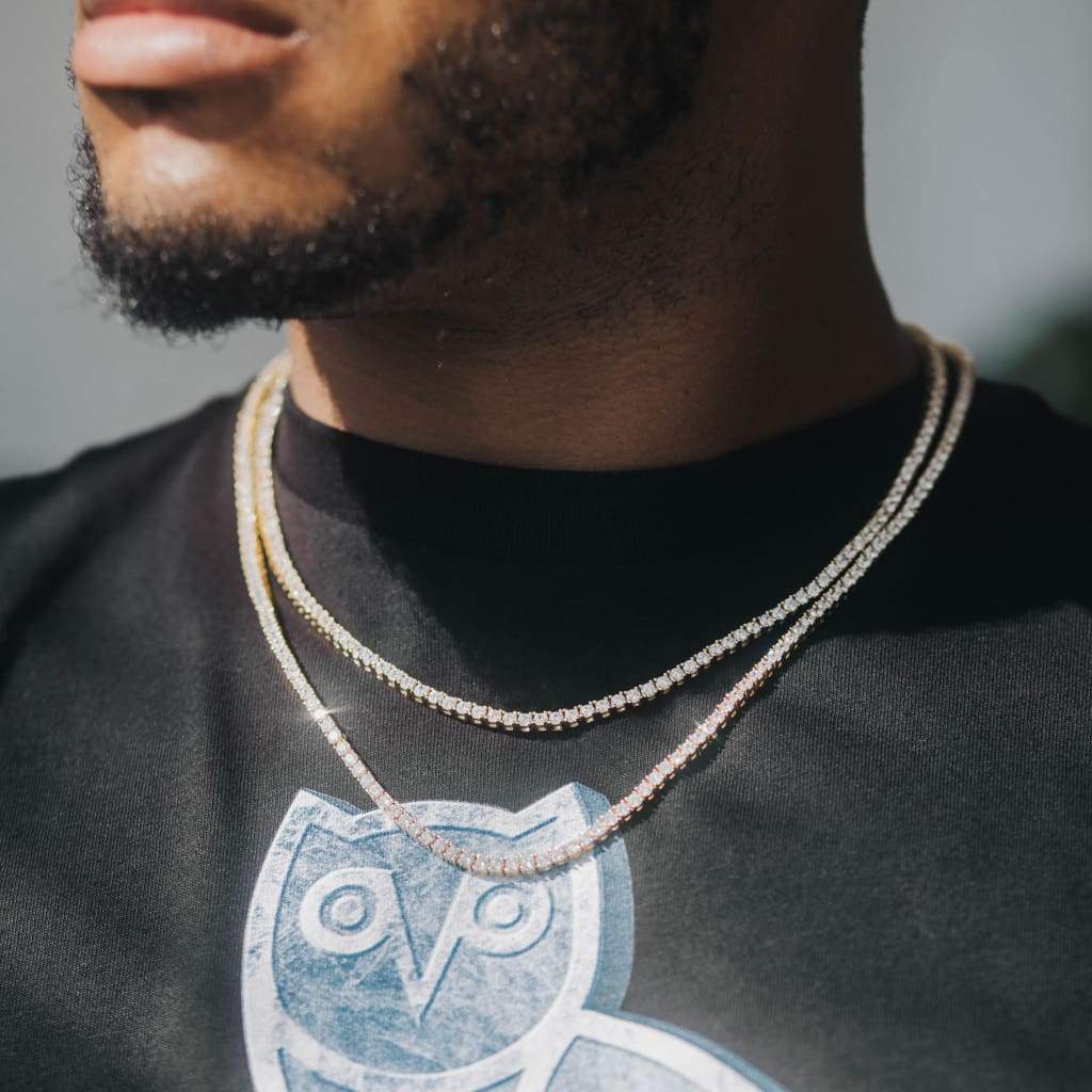 3mm Tennis Chain 18k Gold