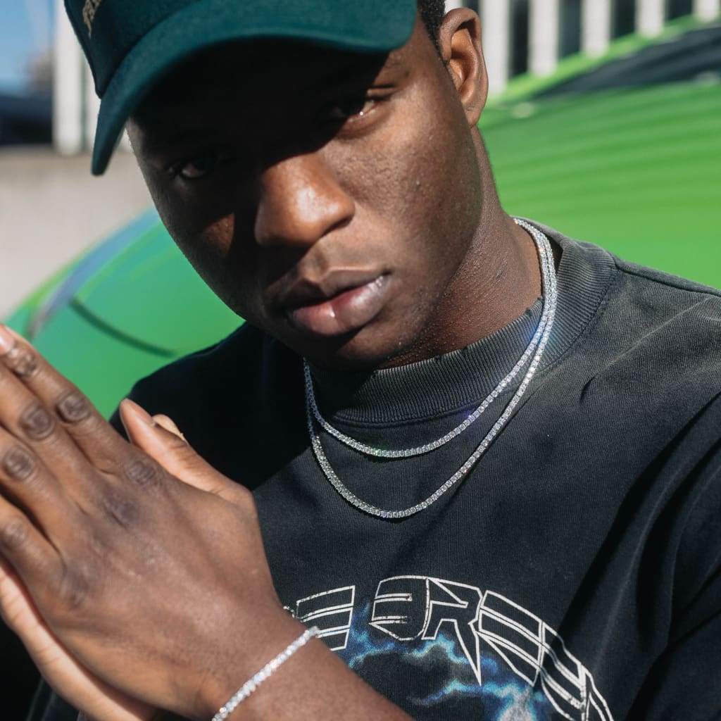 3mm Moissanite Diamond Tennis Chain White Gold