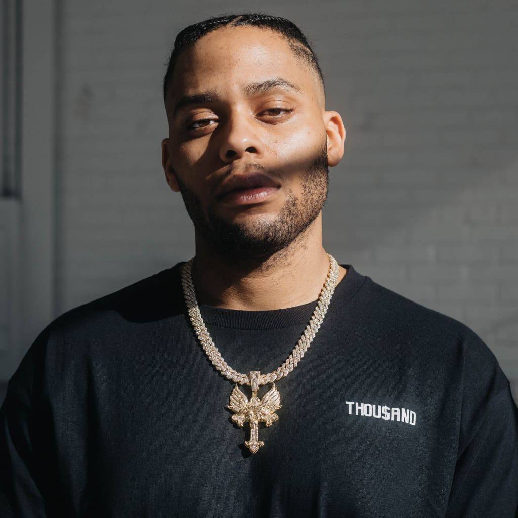 Born 2 Chaos Moissanite Gold Pendant