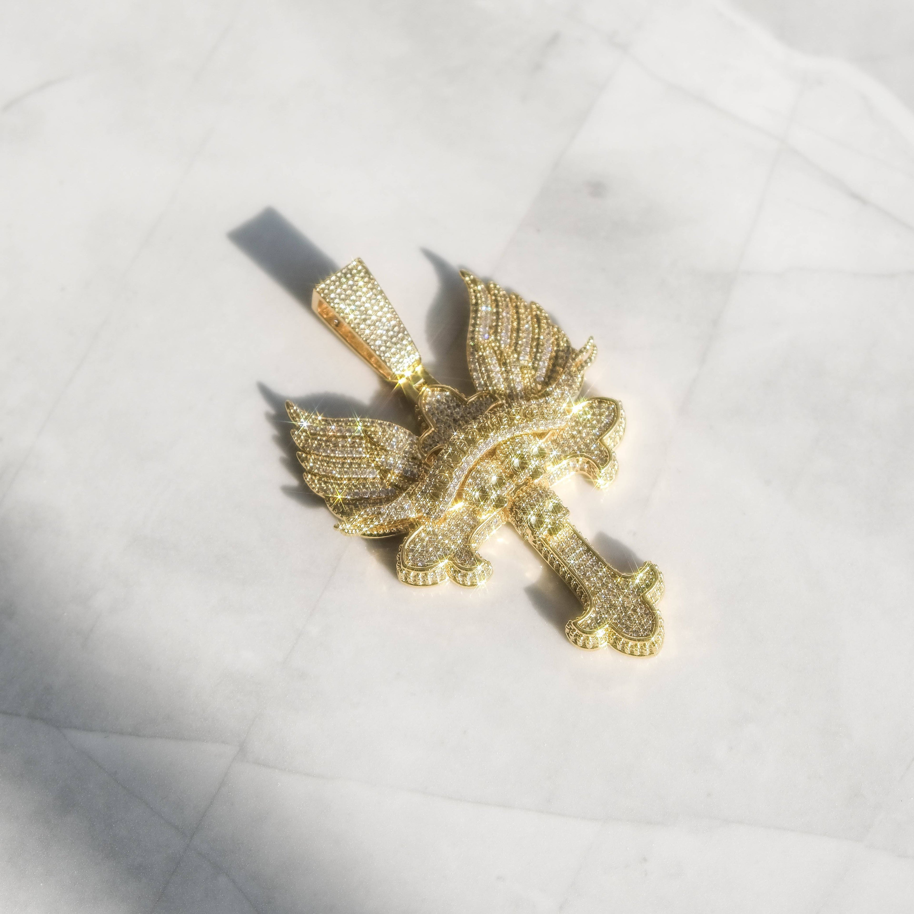 Born 2 Chaos Moissanite Gold Pendant