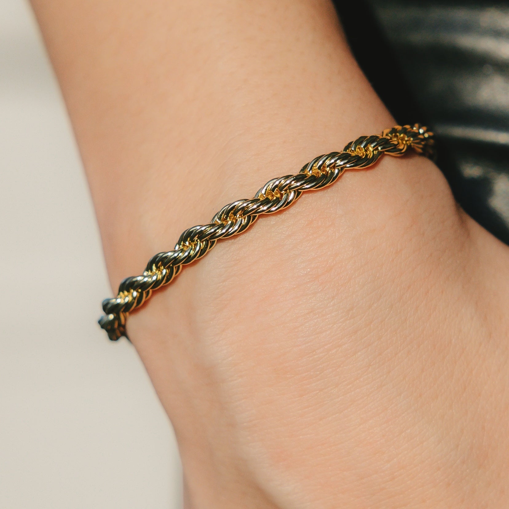 5mm Rope Bracelet 18k Gold
