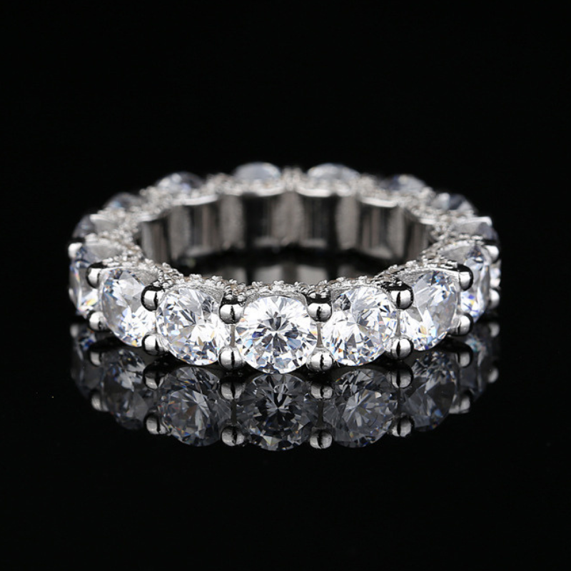 5mm Bling Frost Ice Out Diamond Ring