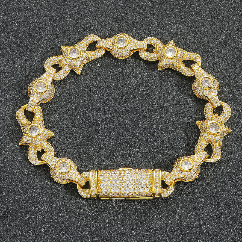 10mm Moissanite Creative Star Eye Cuban Chain