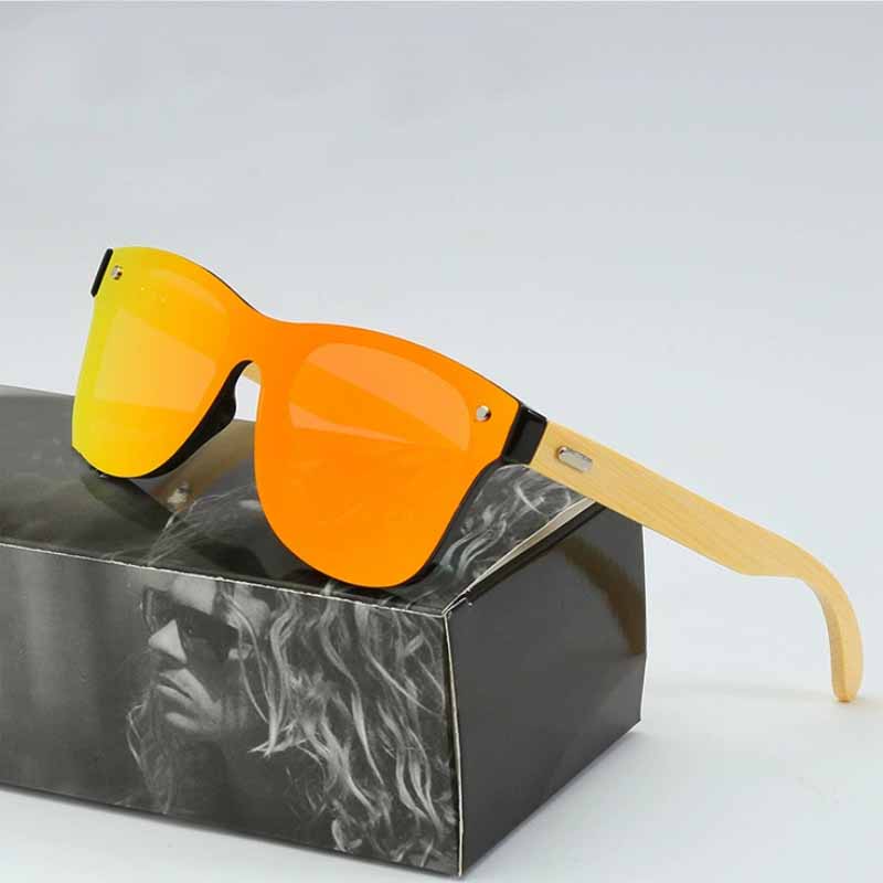 Classic Bamboo Temples Wayfarer Sunglasses
