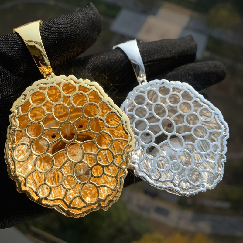 Moissanite Polished Lion Pendant