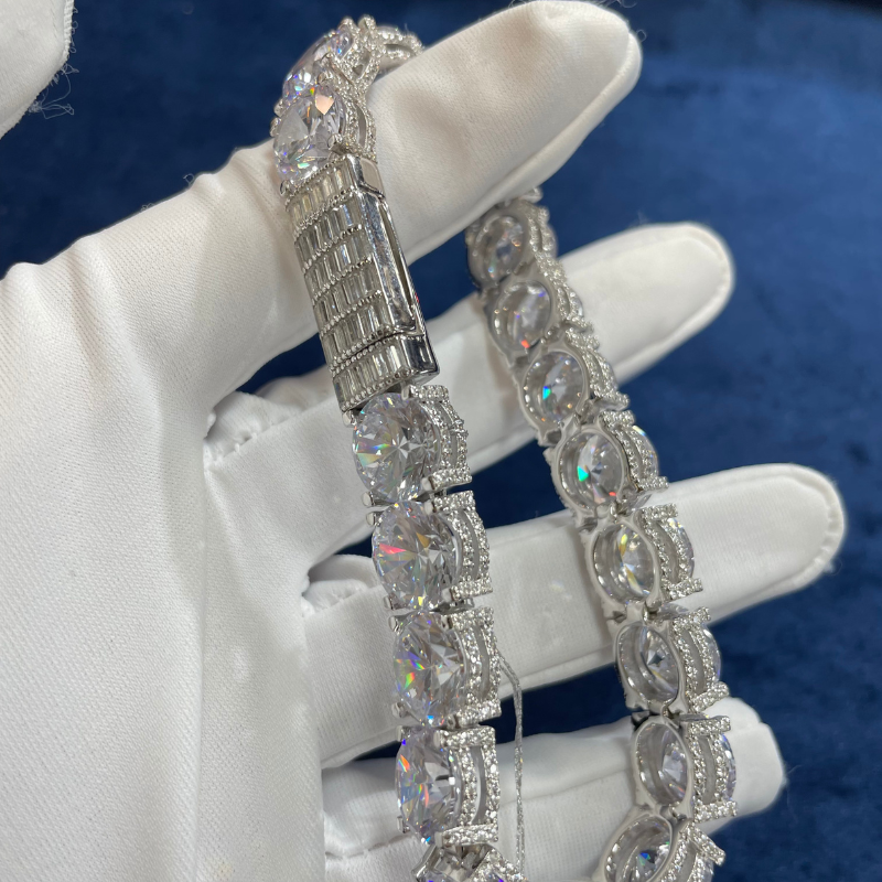 10mm Diamond Design Tennis Bracelet