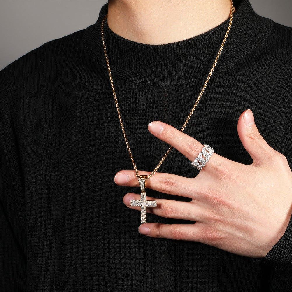 Micro Paved Cubic Moissanite Diamond Necklace