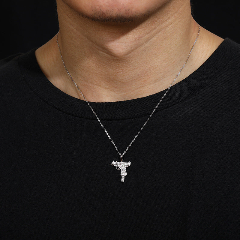 S925 Moissanite Uzi Charge Pendant Necklace
