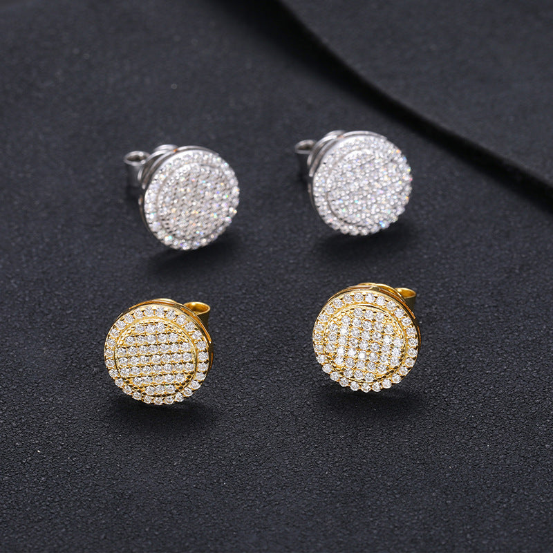 S925 & VVS Moissanite Round Earrings