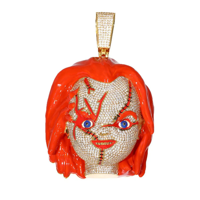 Hip Hop | Iced Out 3D Chucky Face Pendant