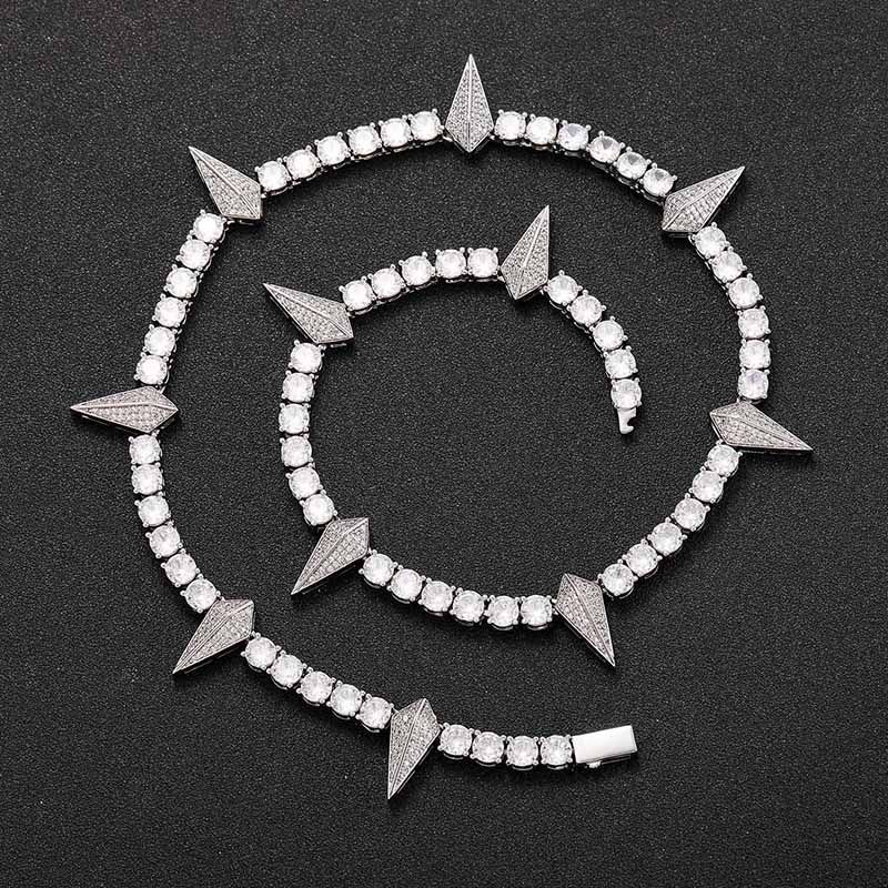 5mm Moissanite Fight Tooth and Claw Tennis Chain+3mm Moissanite Tennis Chain Set