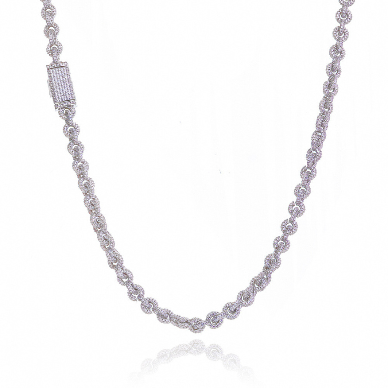 8mm Moissanite Hip-Hop O-Shaped Chain