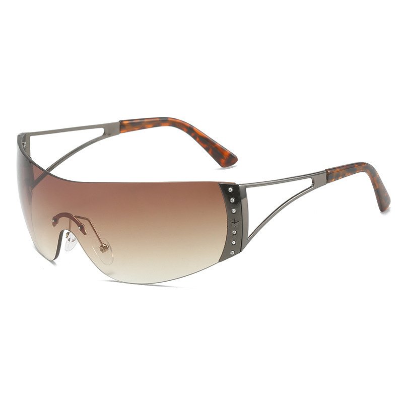 Stylish Frameless Shield Shades Sunglasses