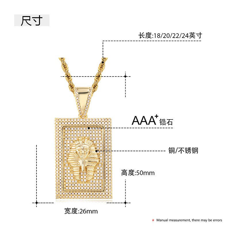 Moissanite Square Tut Pendant