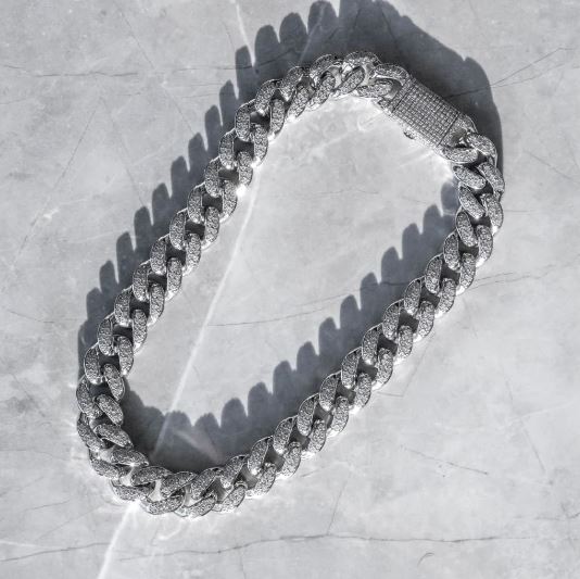 19mm Ice Out Cuban Chain - Silver Plated