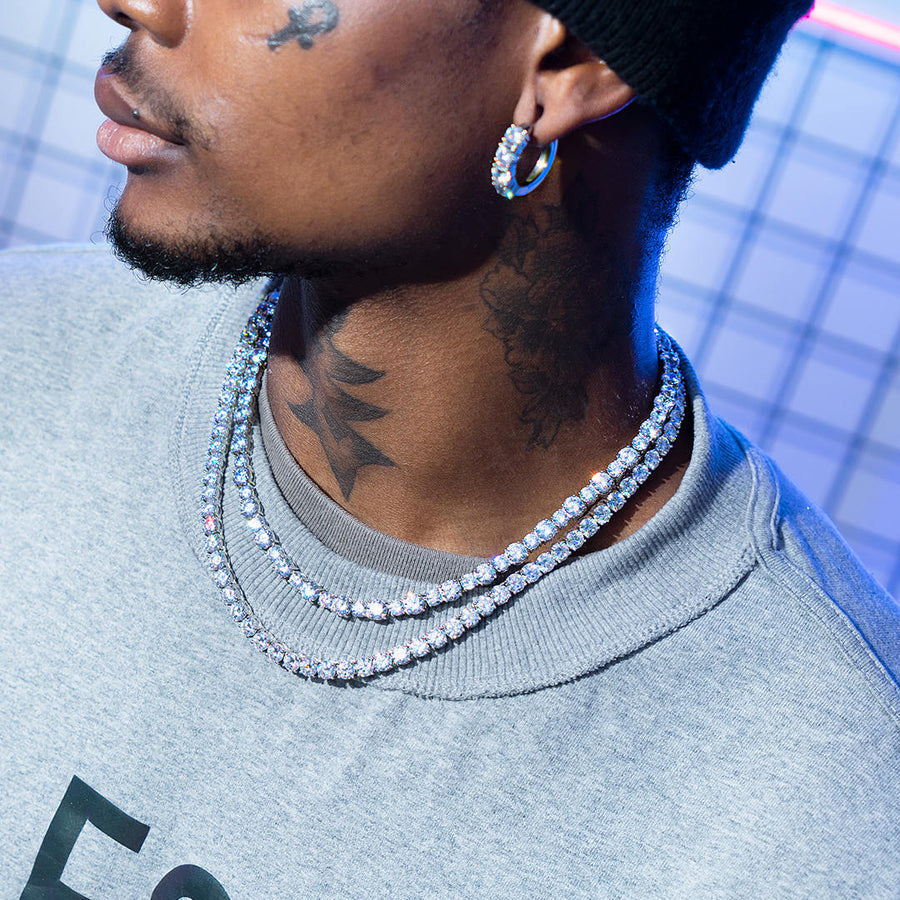 3~10mm 925 Sterling Silver Plated Tennis Chain