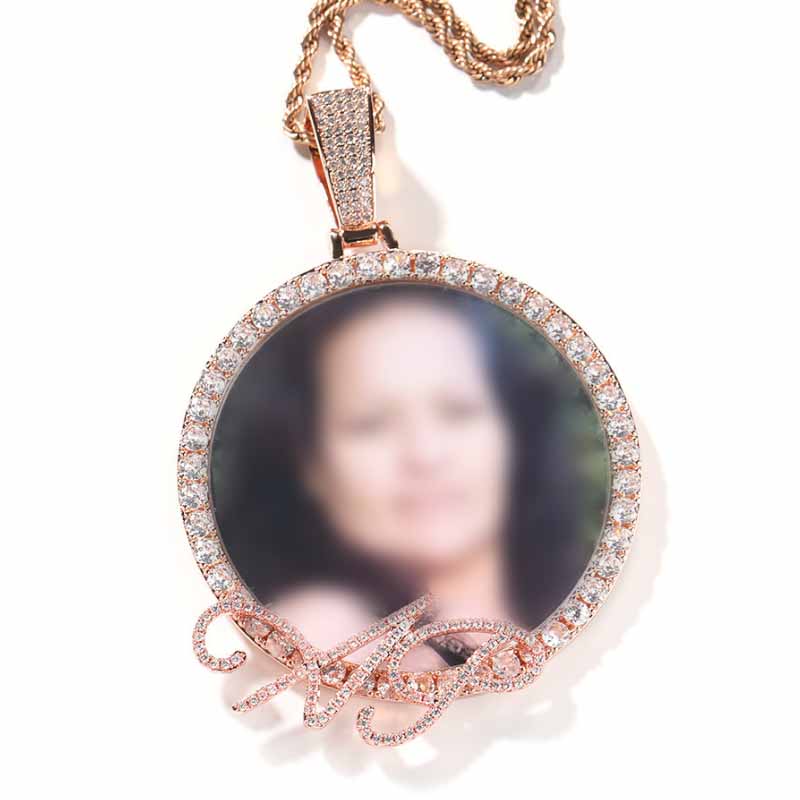 Moissanite Creative Customizable Letter Photo Pendant