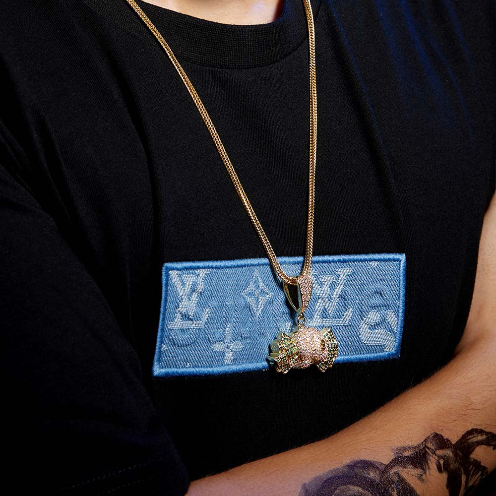 Hip Hop | Iced Out "Holding Dollars" Pendant