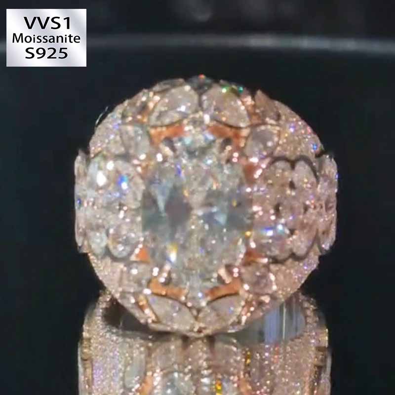 Moissanite Flower Full Diamond Rings[jewelry]