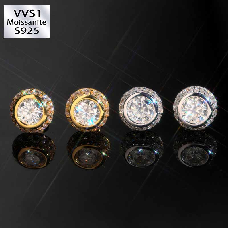 Moissanite Luxury Round Earrings