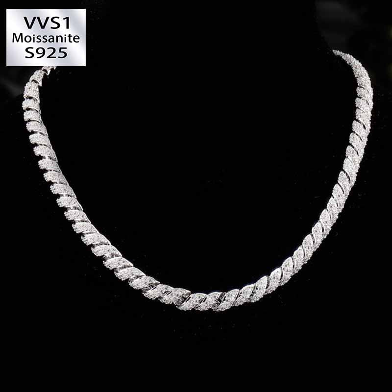 14mm Moissanite Twisted Cuban Chain