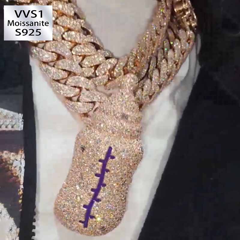 New Bottle Moissanite Rounds Emeralds Pendant