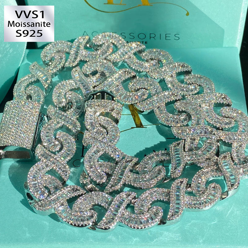 15mm Infinity "∞" Moissanite T Square Diamond Bracelet