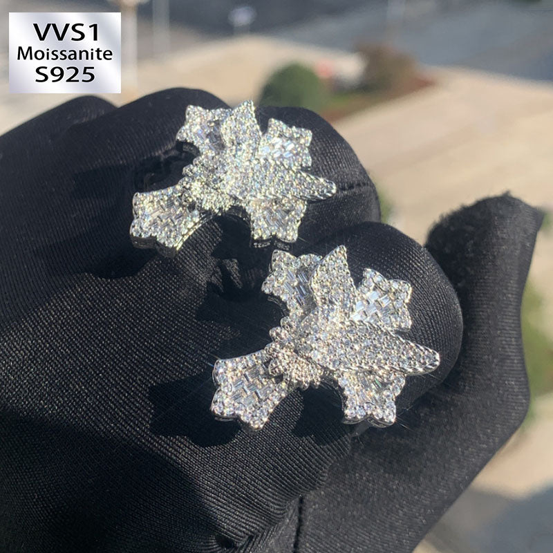 Moissanite Hip Hop Peace Dove Cross Ring