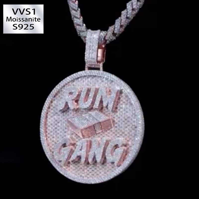 Money is Running Towards Me Moissanite Pendant