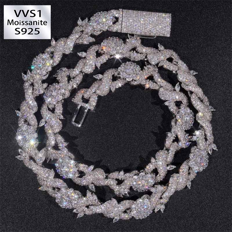 15mm Moissanite Thorn Unlimited Cross Chain