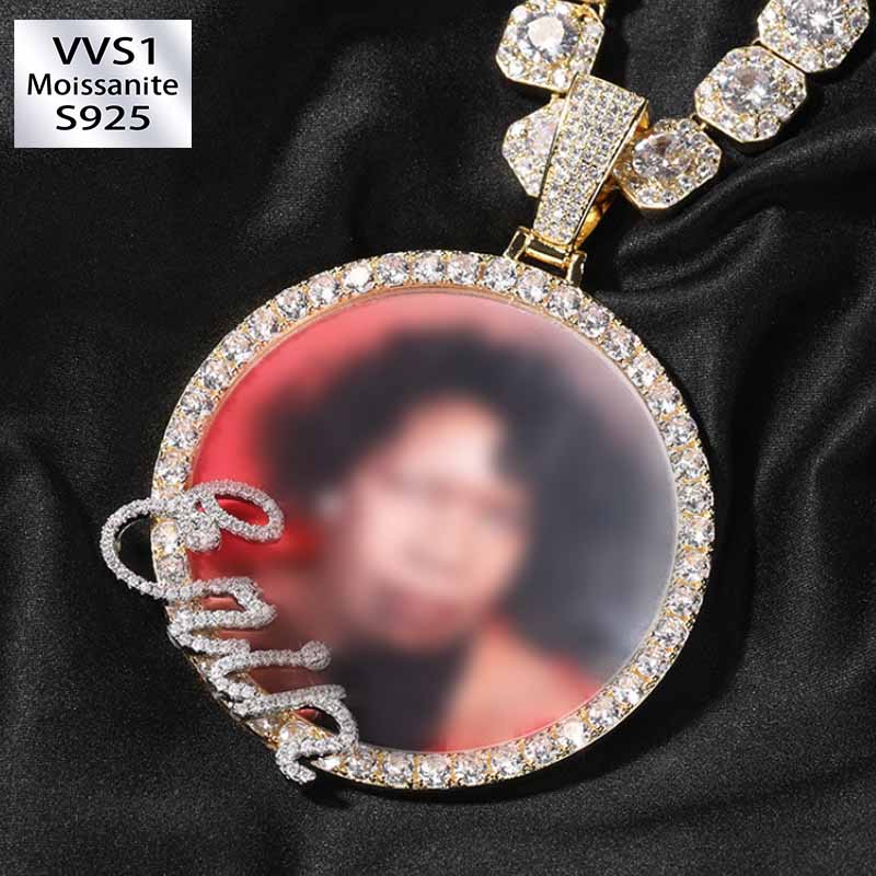 Moissanite Creative Customizable Letter Photo Pendant
