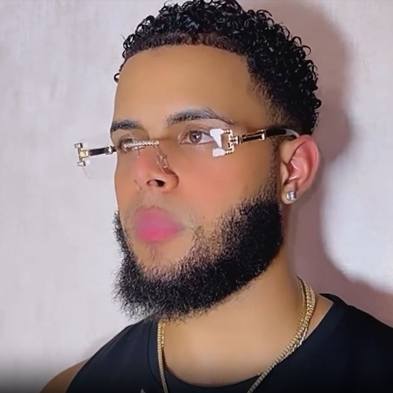 Personalized Stylish Rimless Cut Edge Glasses