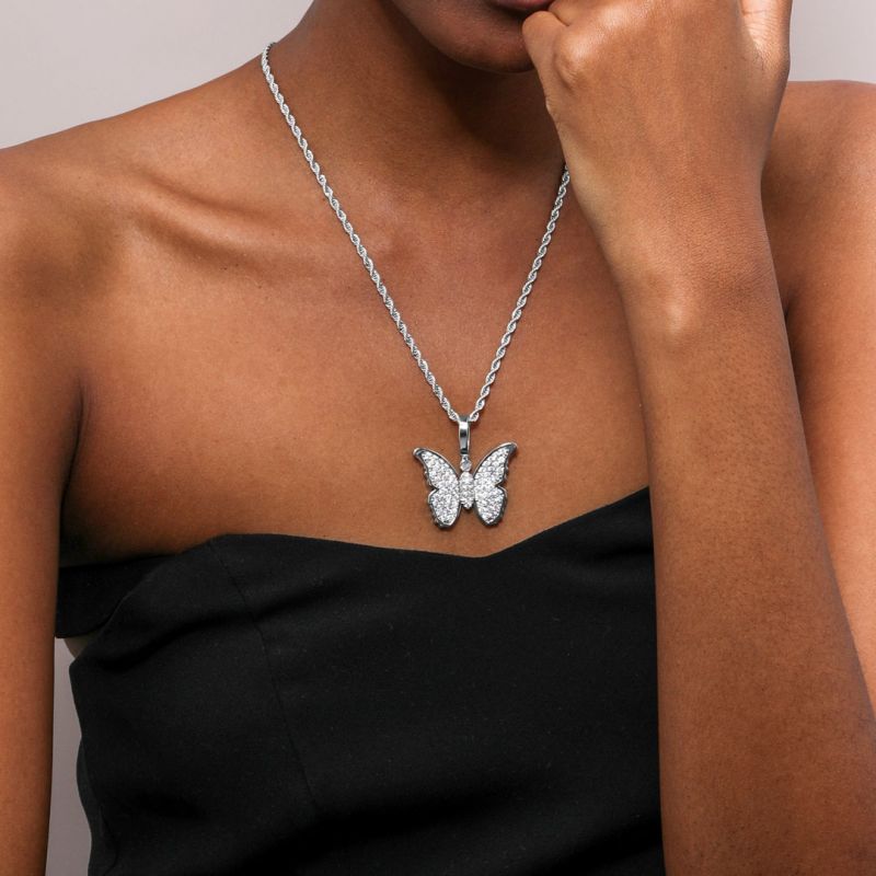 Iced Butterfly Necklace