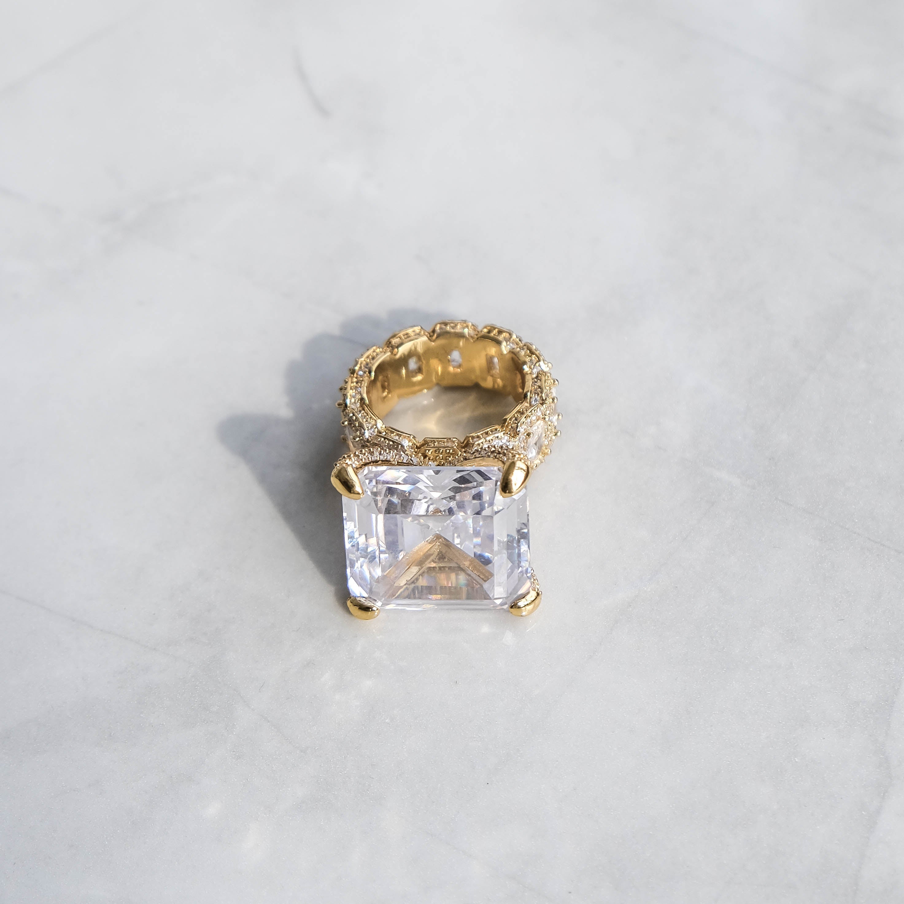 Large Square Diamond Ring