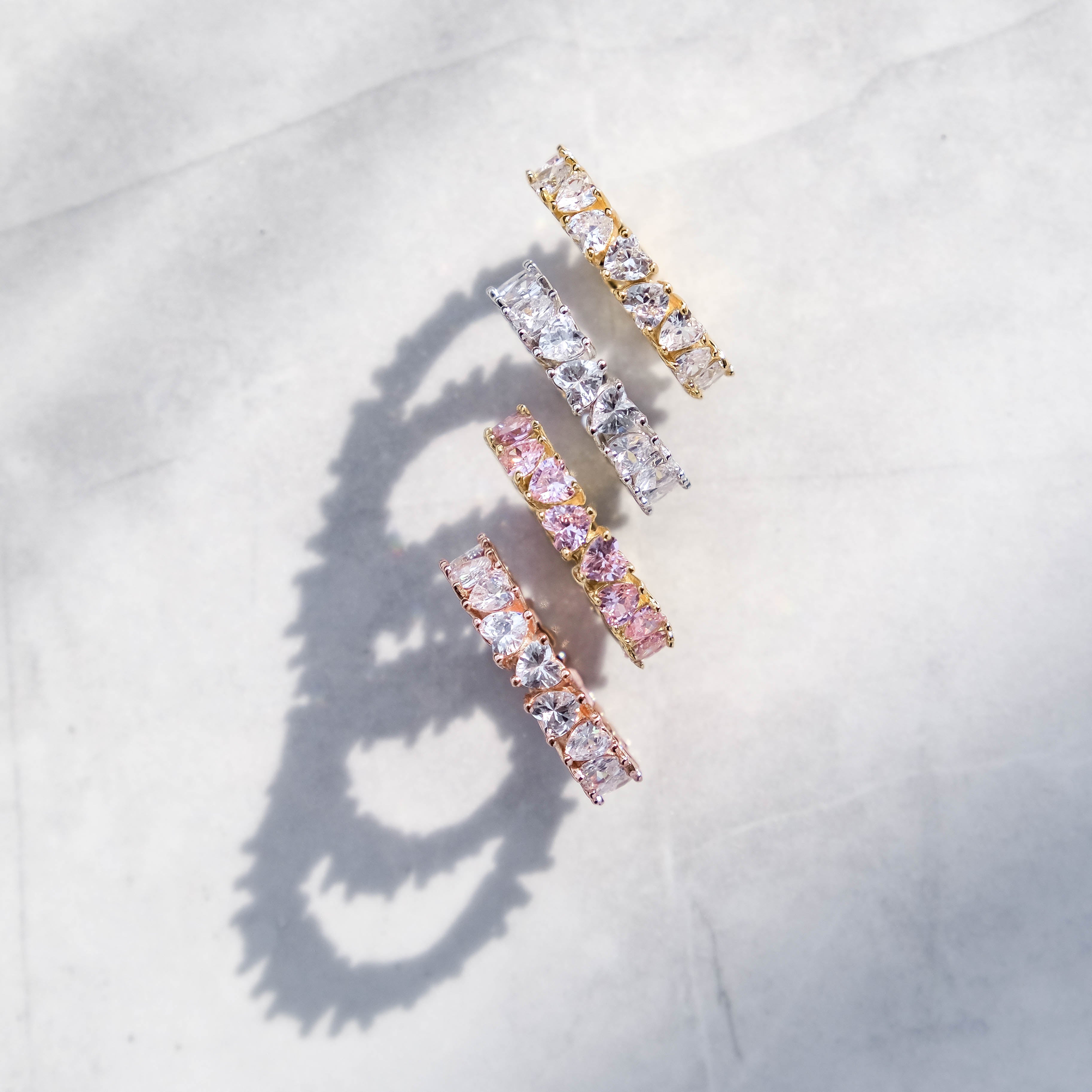 4mm Heart Cut Eternity Ring