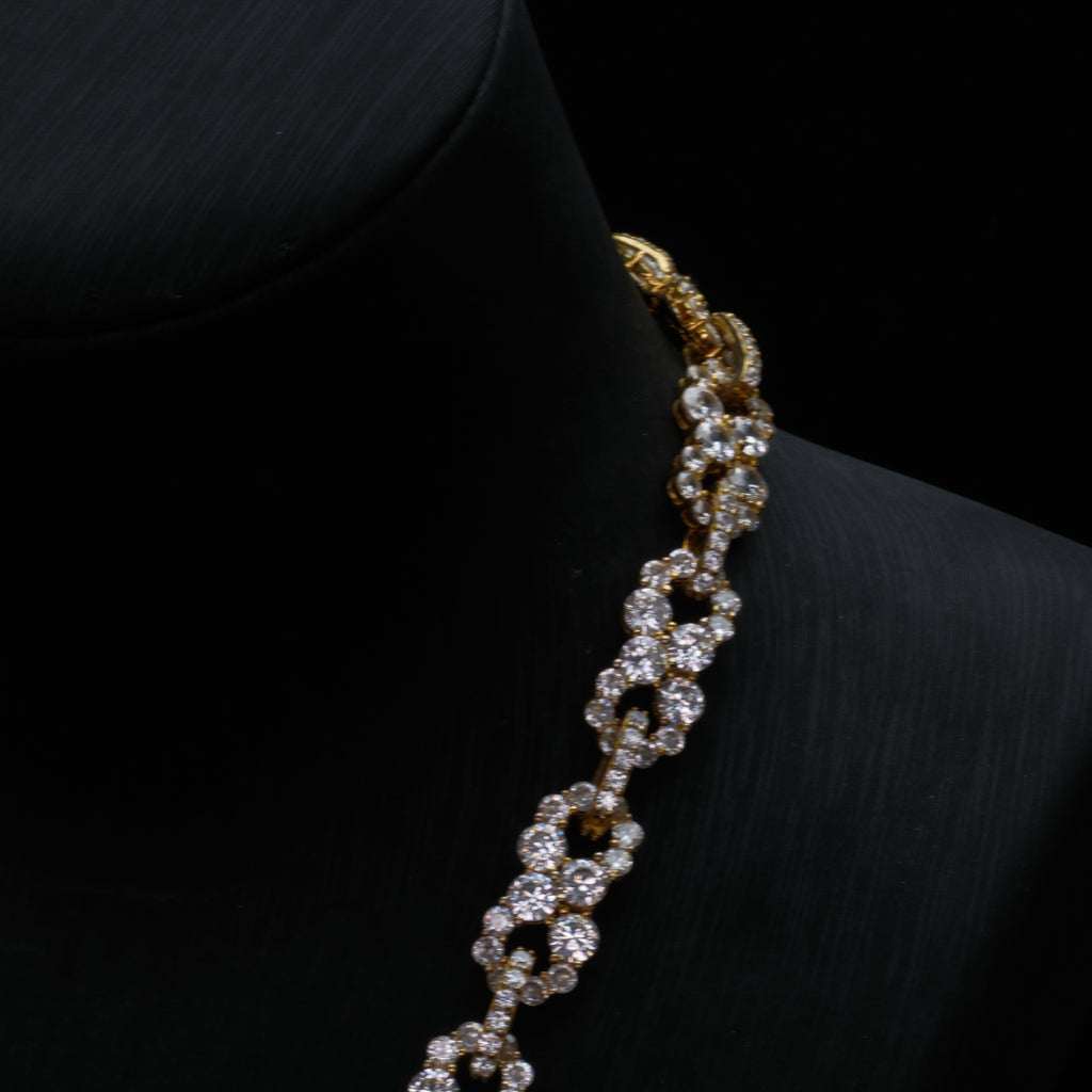 8/10mm Hip-Hop Moissanite Infinite Loop Necklace