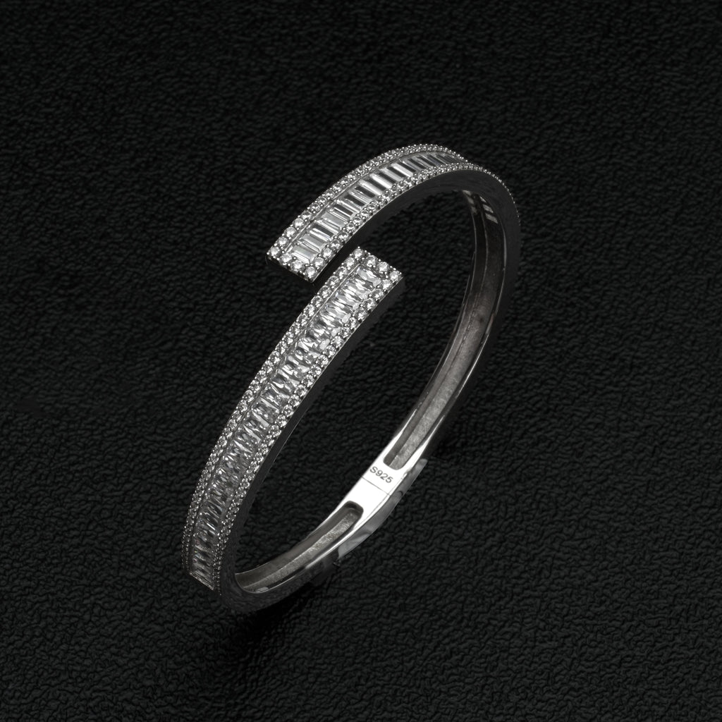 Morganite square diamond bracelet