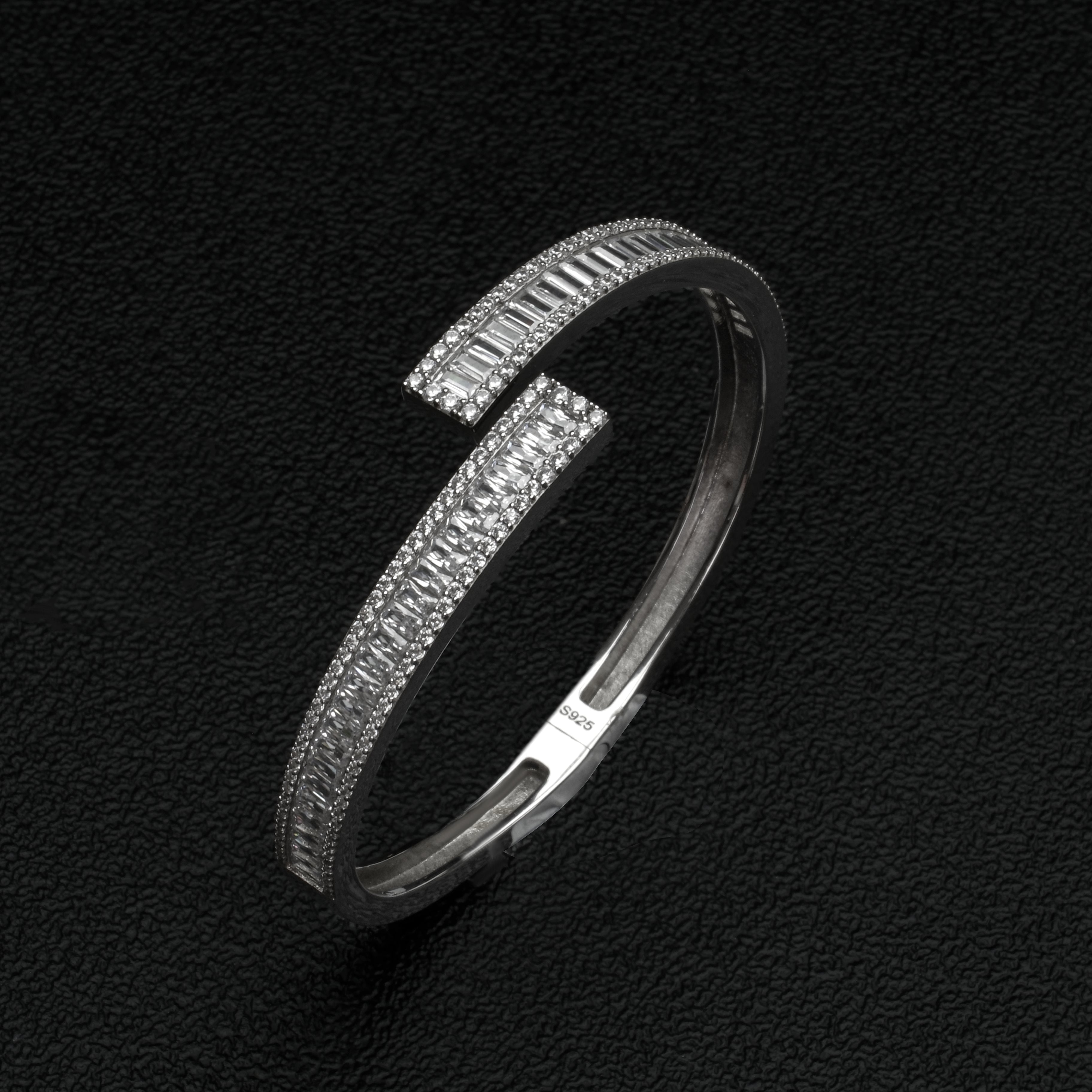 Morganite square diamond bracelet