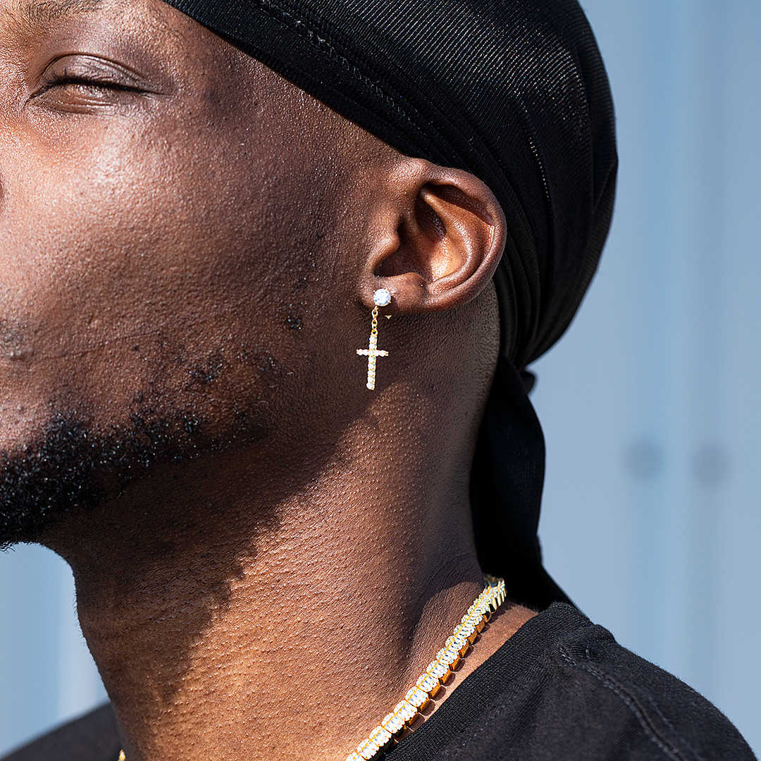 Street Style | "Cross Spirit" Tennis & Earring Set