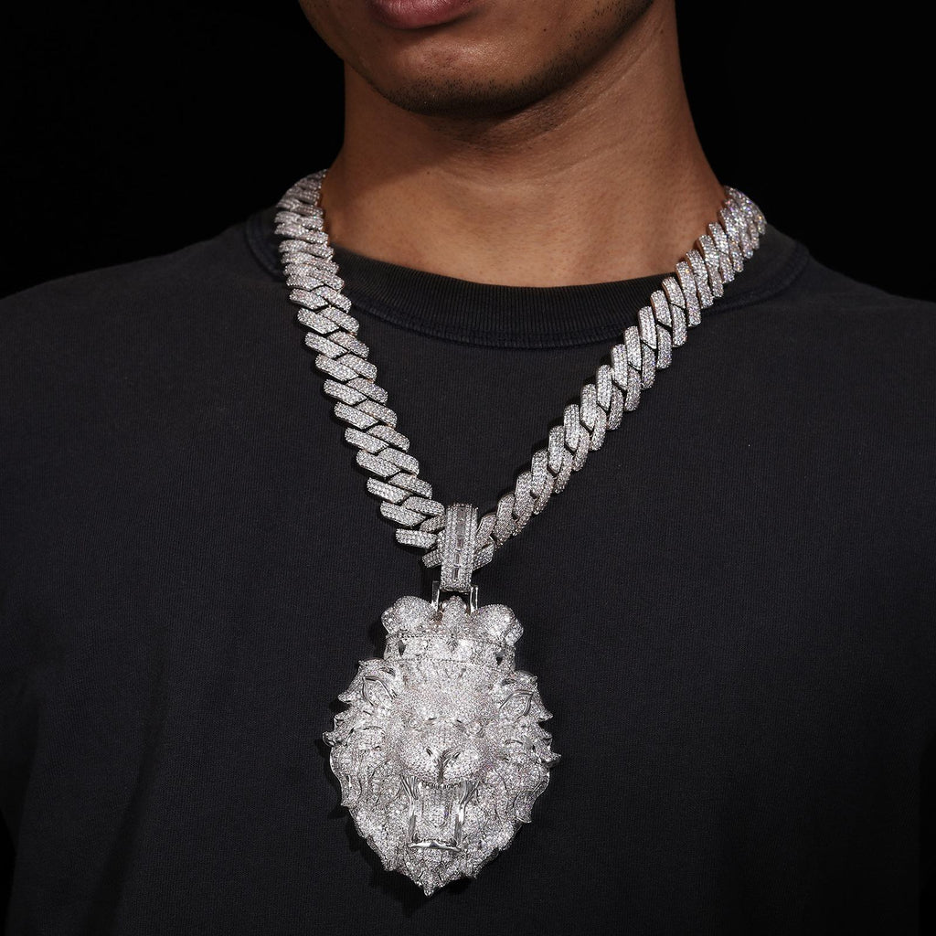 Oversized | 135mm | Roaring Lion Head Pendant