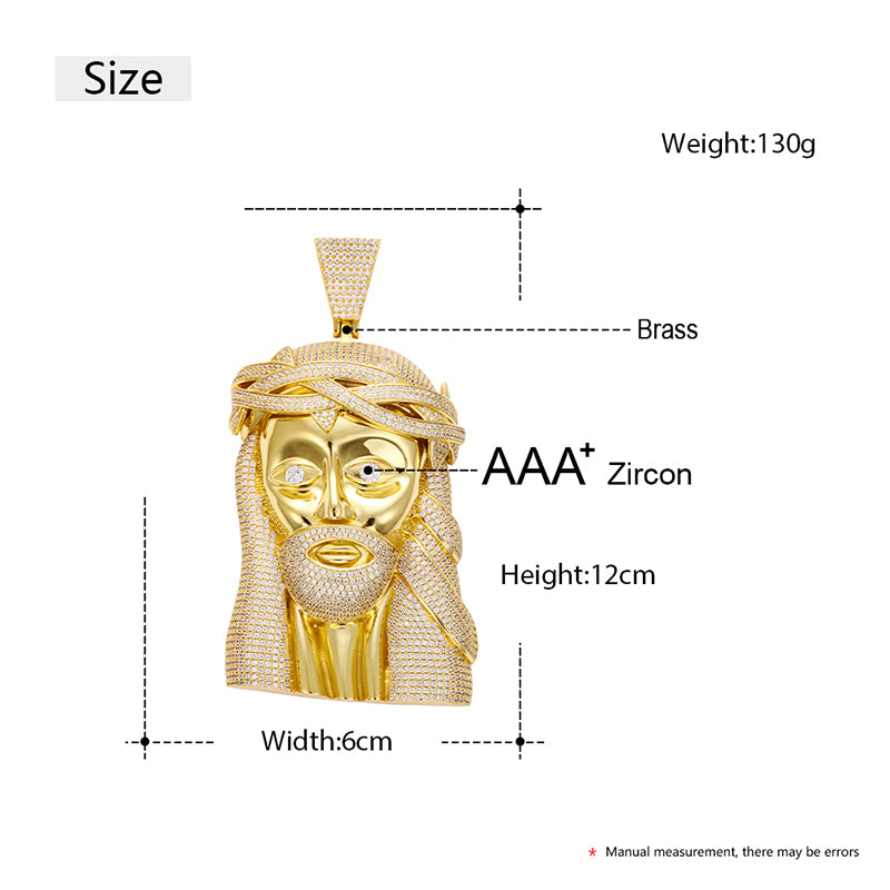 Hip Hop | Jesus Iced Out Pendant With Cuban Link Chain