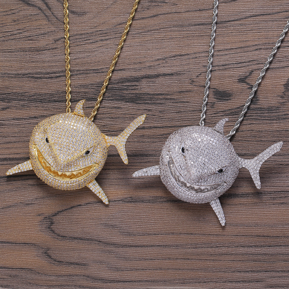 Hip Hop | "CZ Shark" Iced Out Pendant