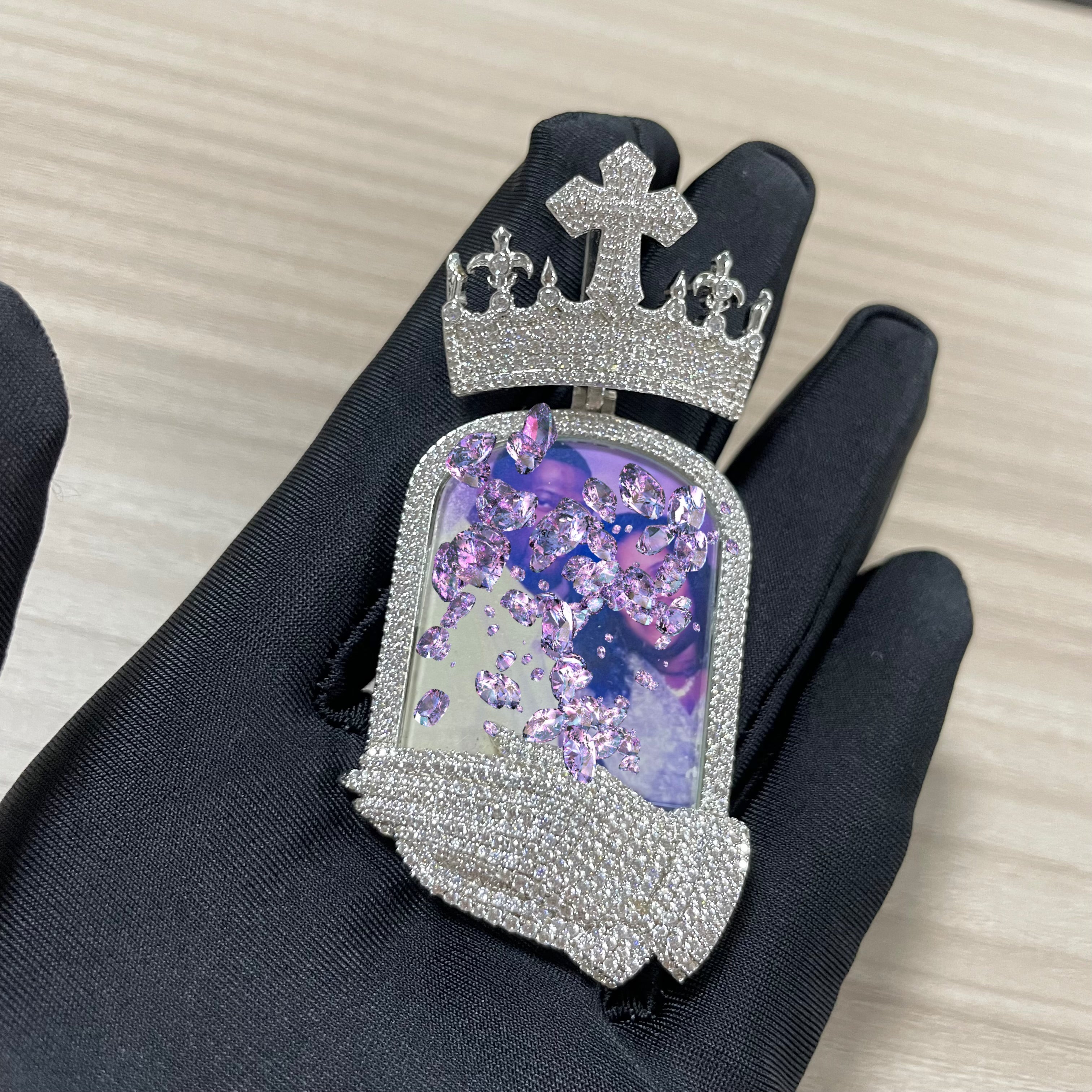 S925 Moissanite Photo Frame Pendant