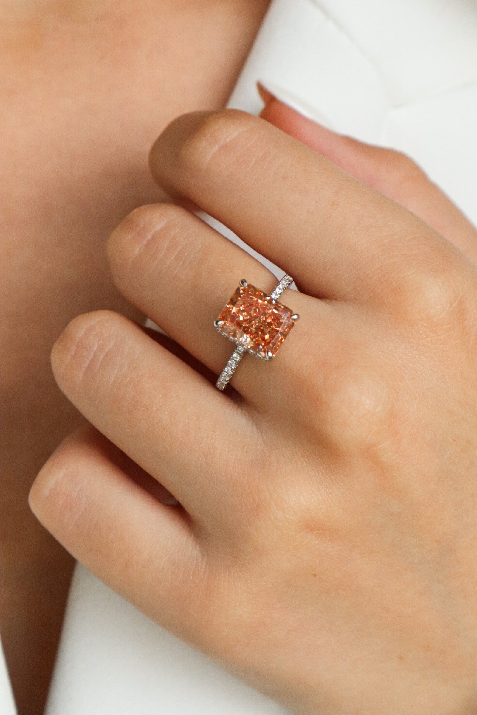 S925 Advanced Ice Flower Cut Colorful Gem Ring