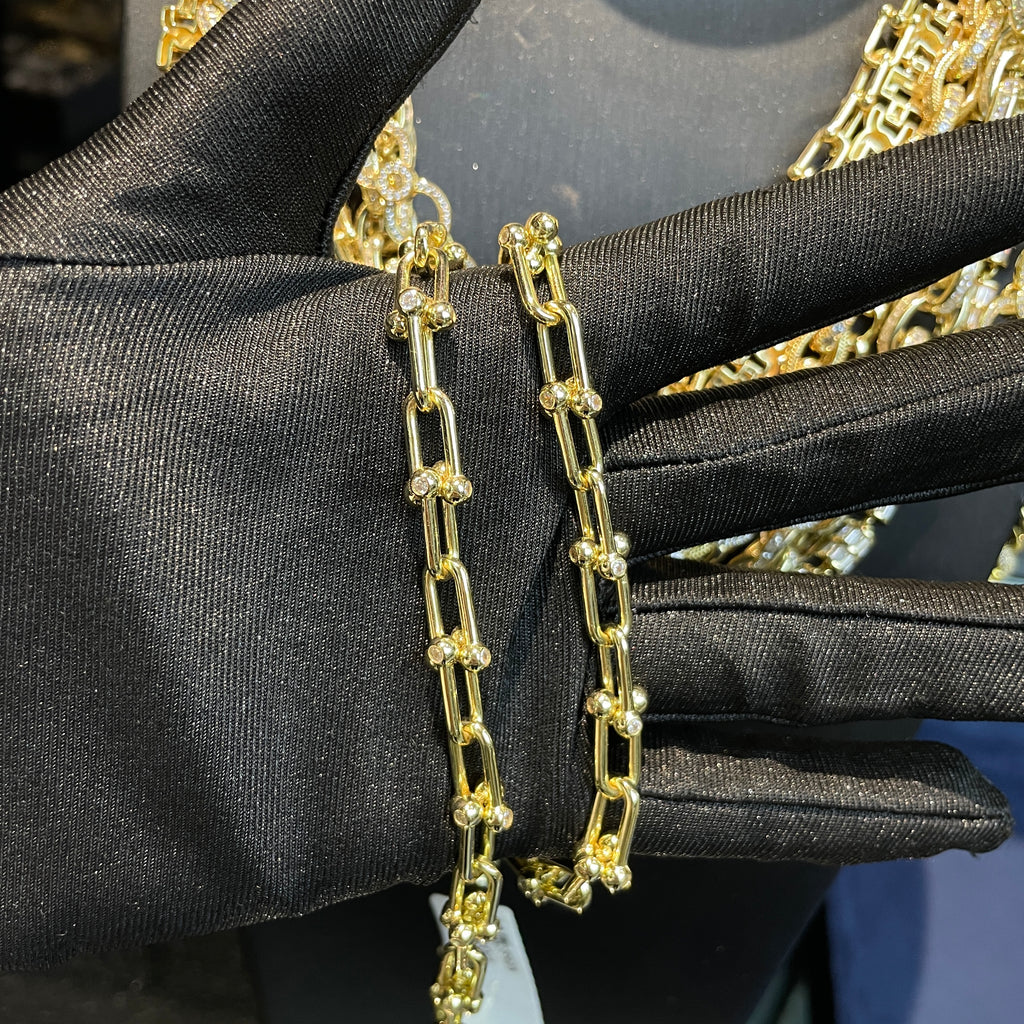 5mm Moissanite U-Shape Linked Necklace