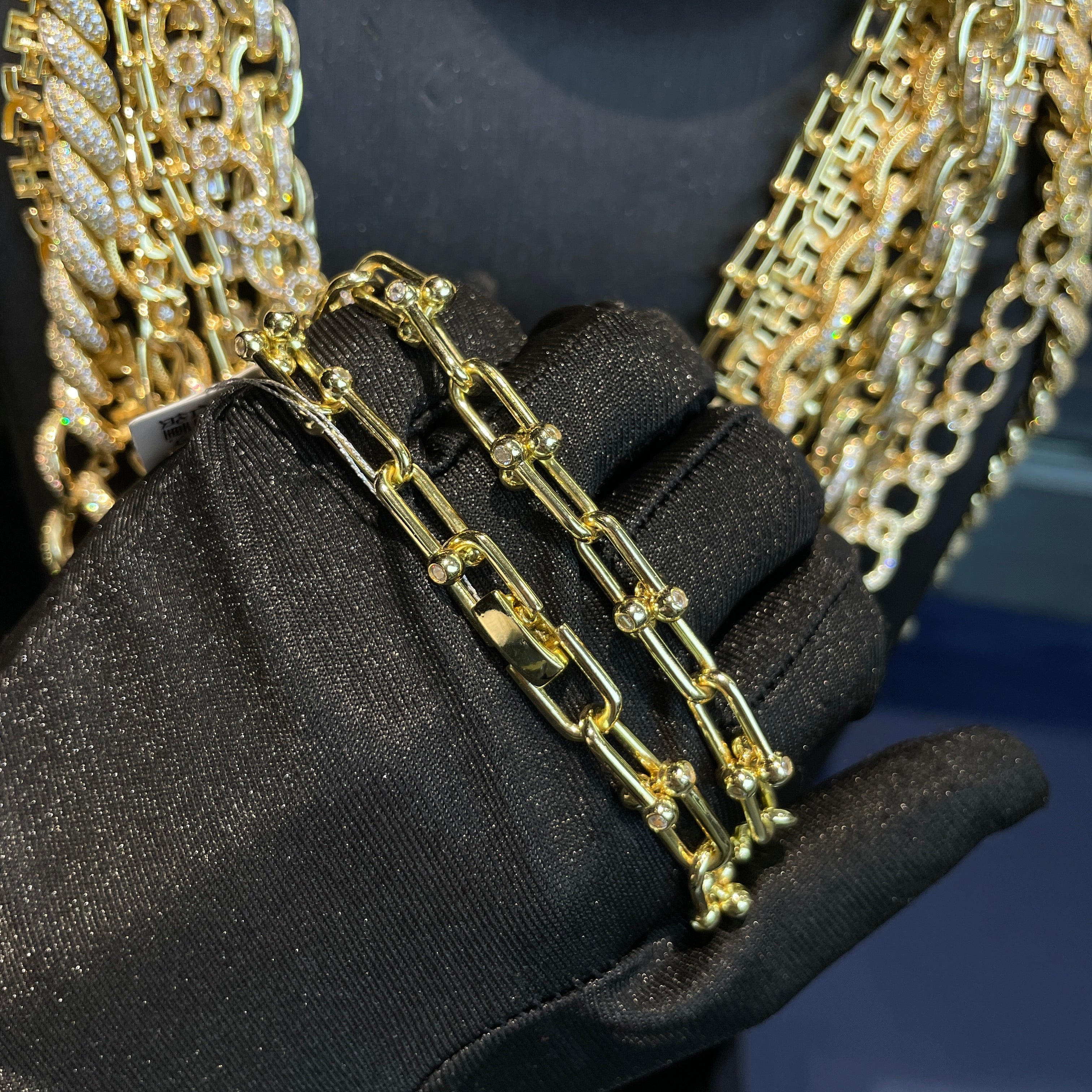 5mm Moissanite U-Shape Linked Necklace