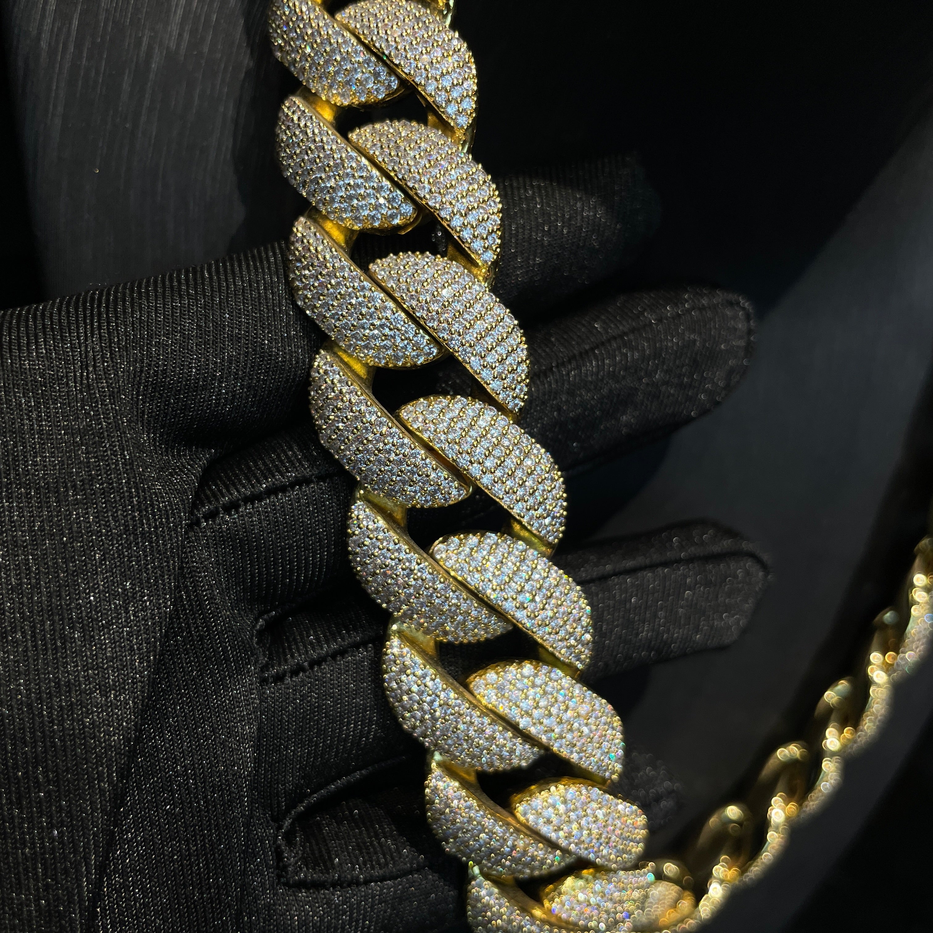 25mm Hip Hop Moissanite Bubble Cuban Chain