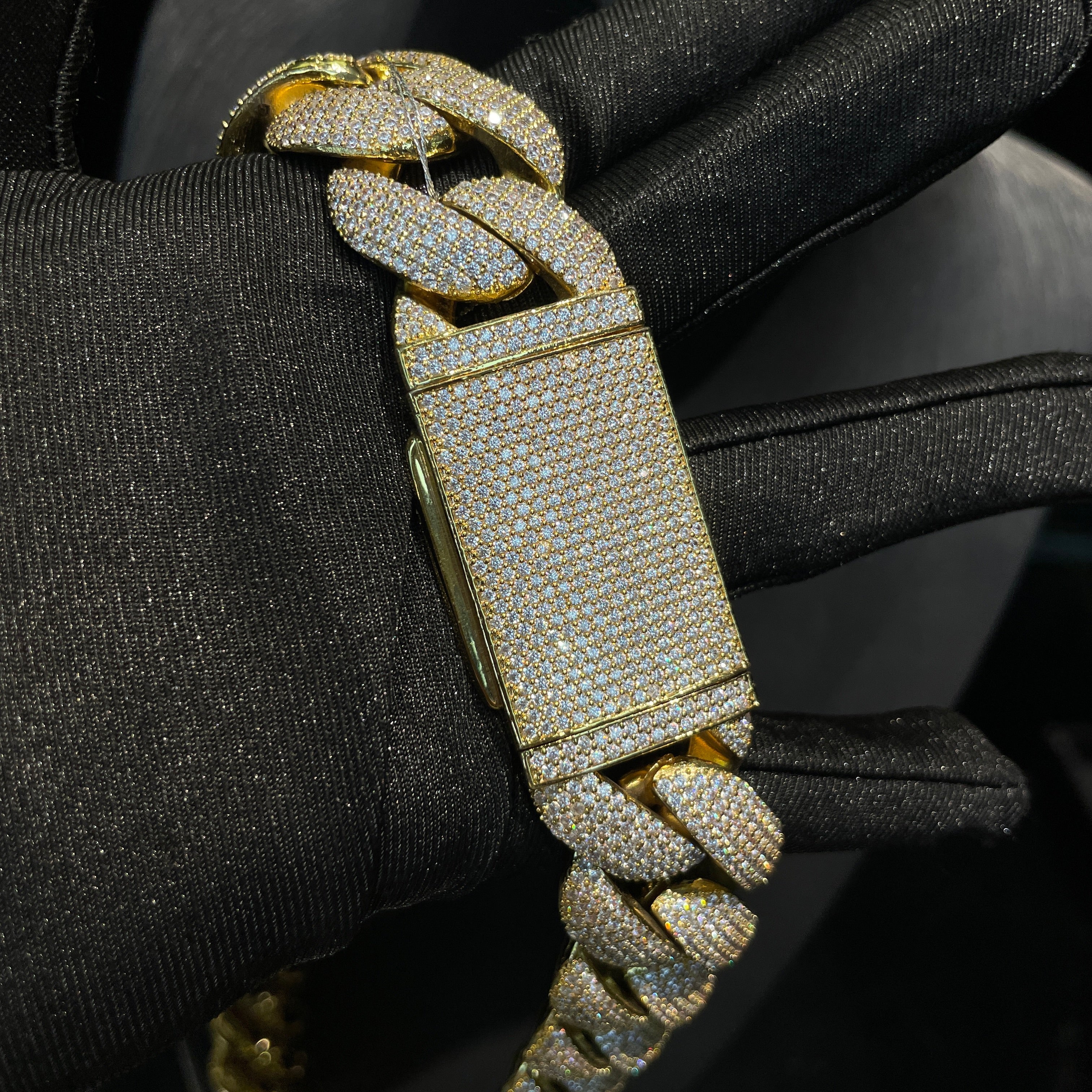 25mm Hip Hop Moissanite Bubble Cuban Chain