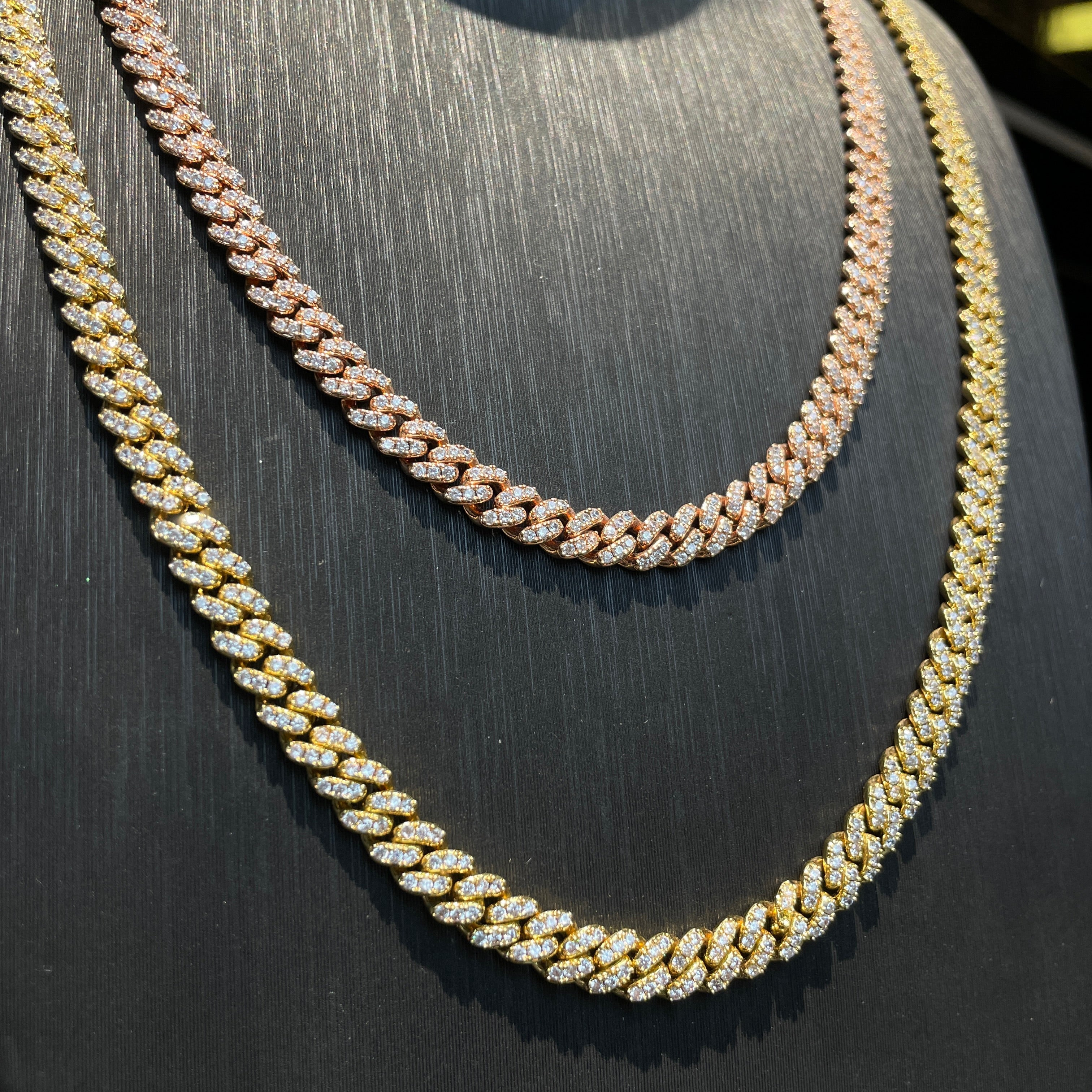 6mm Single Row Moissanite Hip Hop Cuban Link Chain